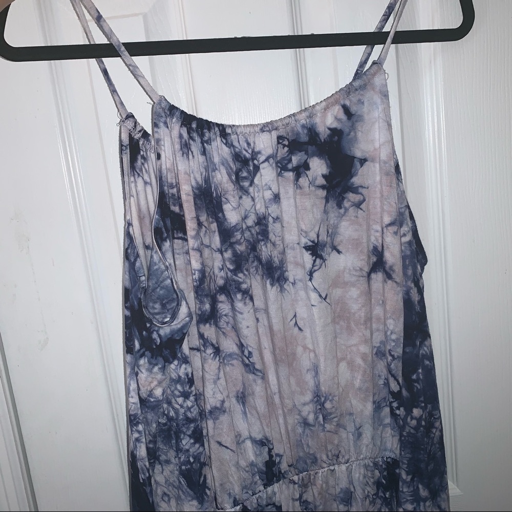 Belle Sky cold shoulder long sleeve tie-dye romper - Picture 8 of 10
